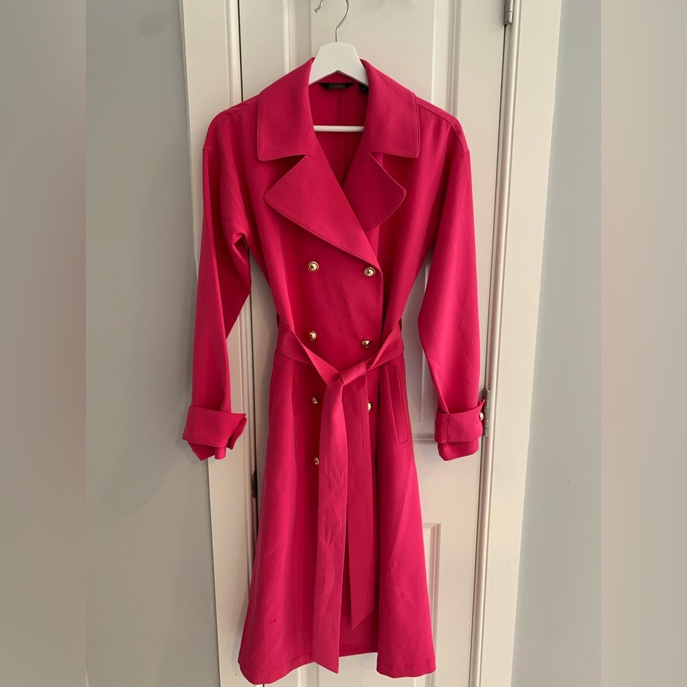 G by Giuliana Black Label Pink Trench Coat XS excellent condition
